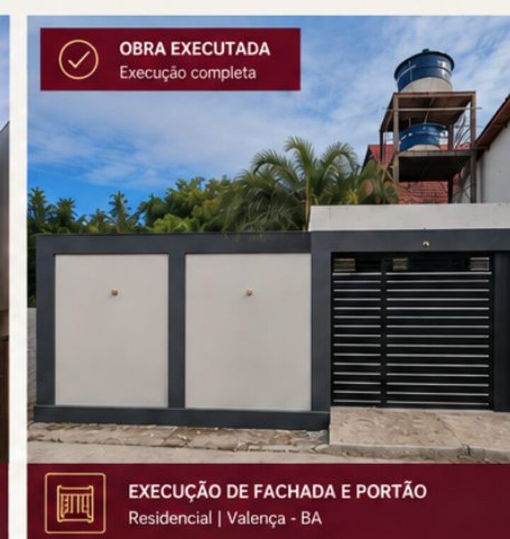 Fachada e portão executados
